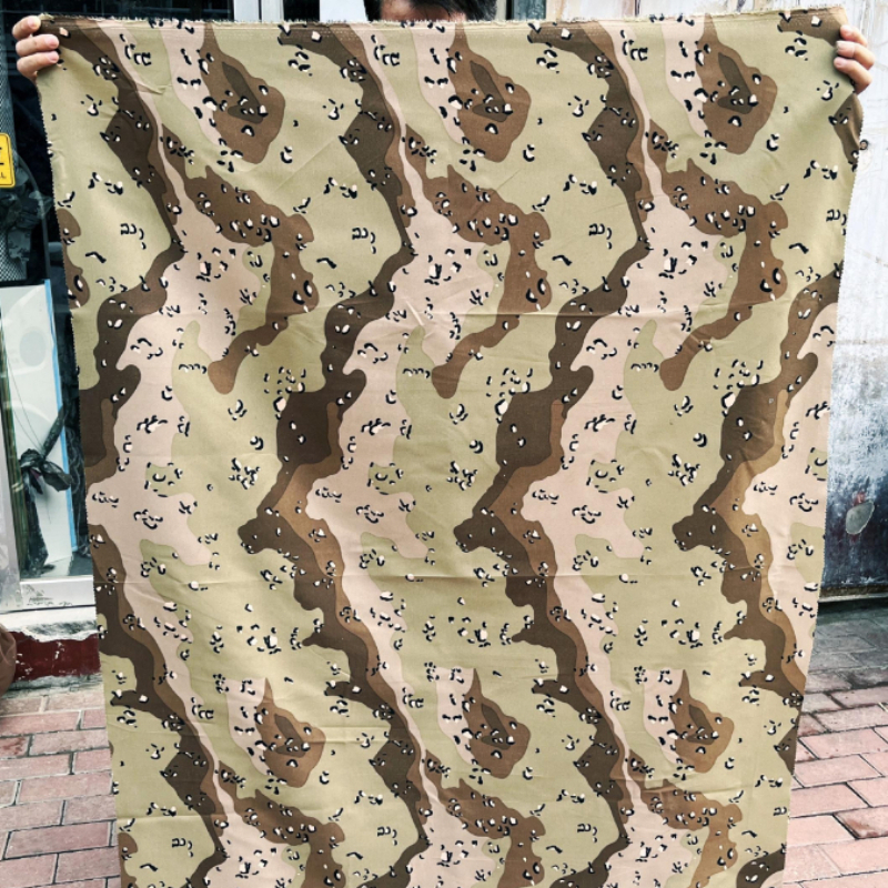 迷彩綿生地デザートスポットチョコレートチップツイル服テーブルクロスソファカバー DIY 材料戦術狩猟縫製