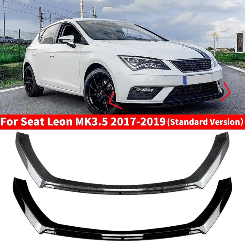 3 ピース/セット車のフロントバンパースプリッターリップスポイラーディフ​​ューザーカナードボディキットセアトレオン MK3.5 2017-2019 (標準バージョン）