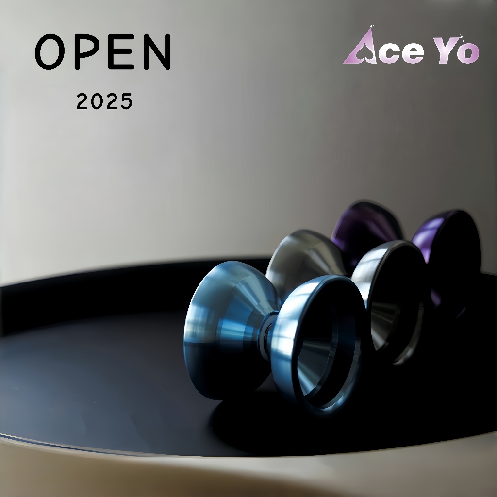 AceYo OPEN 2025 拡張バージョン モノメタル無反応プロ競技用ヨーヨー ベアリングとストリング付き 上級者向け