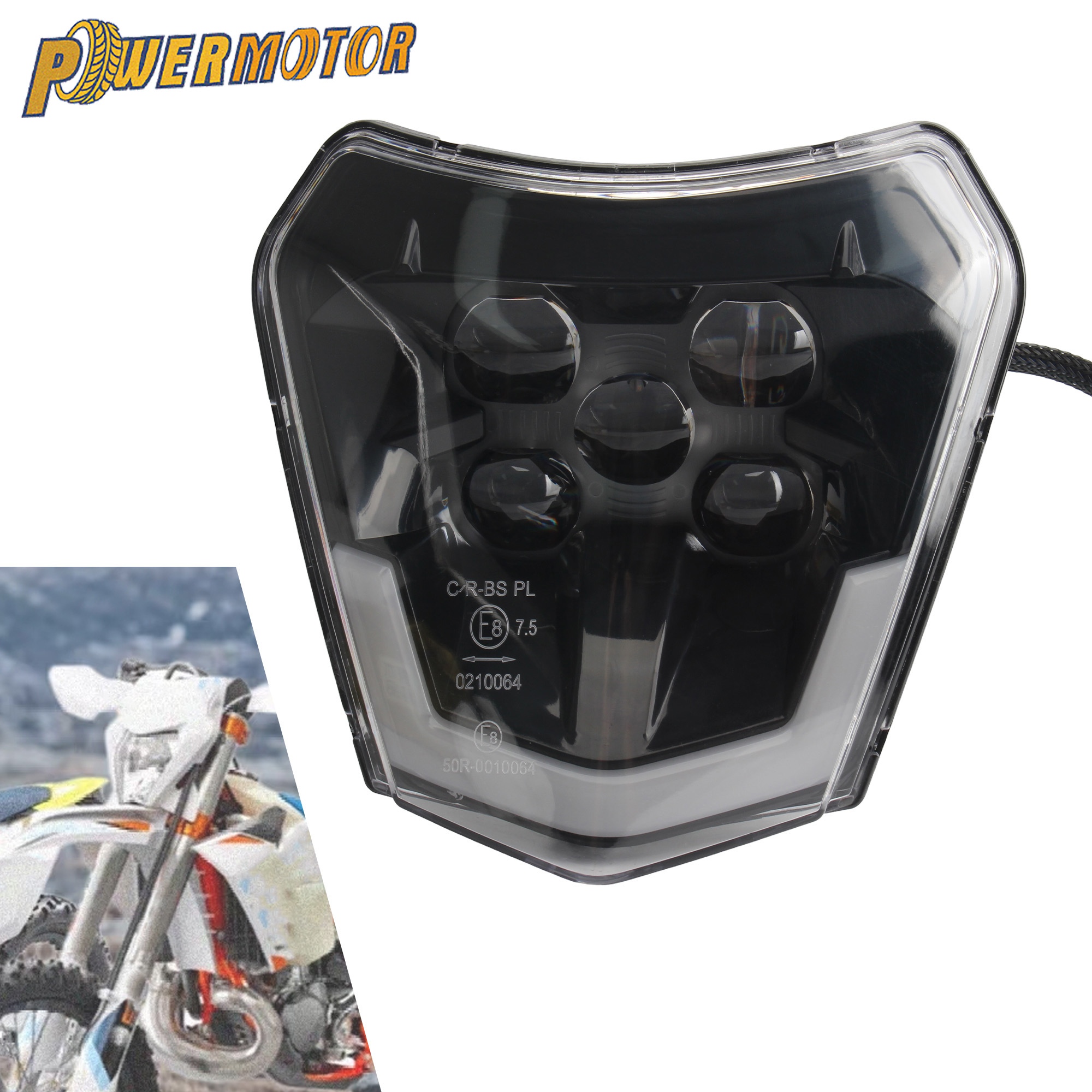 For KTM 2014-2023 Headlight Motorcycle Led Headlamp EXC XC SX EXCF XCW SXF 125-530 Motocross Dirt Bike Head Light Modified Parts