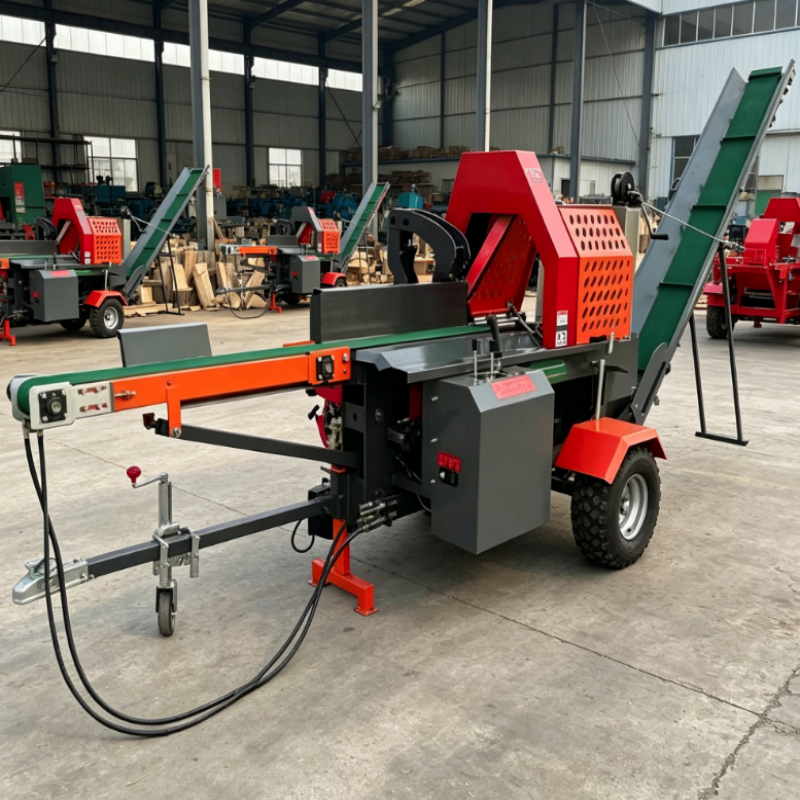 高品質 CE 木材プロセッサスプリッタ林業機械油圧木材プロセッサ機丸太木材スプリッタカスタマイズ可能