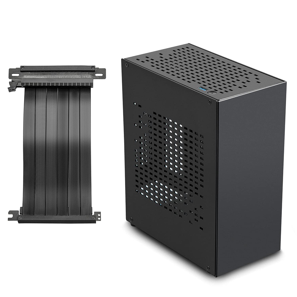 アルミニウム HTPC ミニ ITX PC ケース PCIE 3.0 ケーブル付きミニ ITX シャーシゲームコンピュータケースサポートグラフィックスカード RTX2070 I5 ミニ
