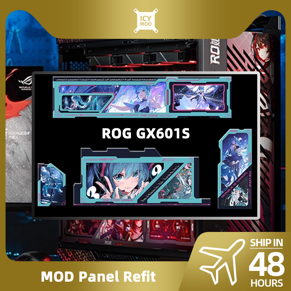 4 個 ROG Helios GX601S UV RGB パネル反応性アニメゲーマー Mod カスタム ARGB インテリア照明キットゲーム PC 2026 新着