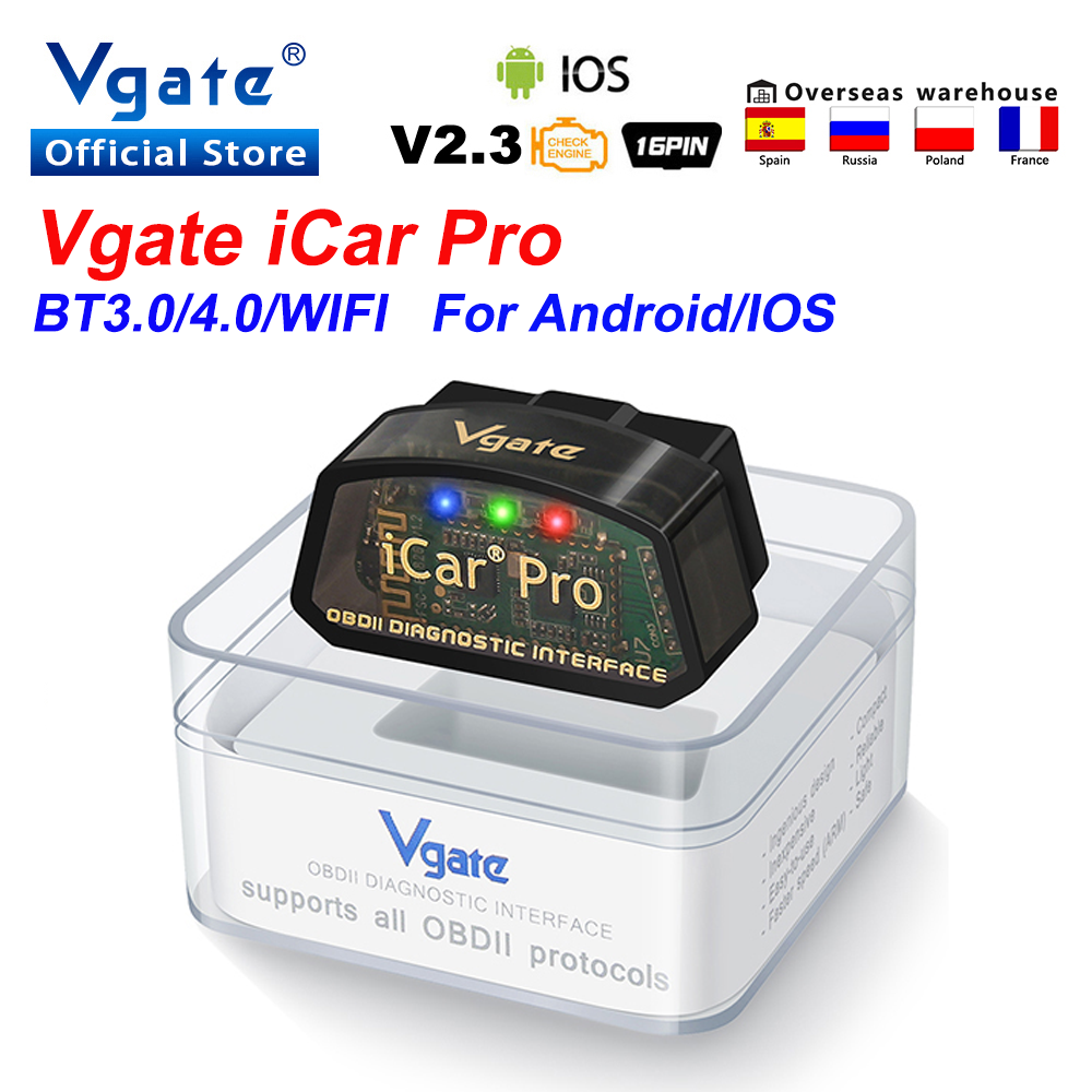 elm327 WIFI Bluetooth 4.0 Android/IOS Vgate iCar Pro OBD 2 OBD2 車診断スキャナ自動スキャンツール ODB2 PK ELM 327 V 1.5