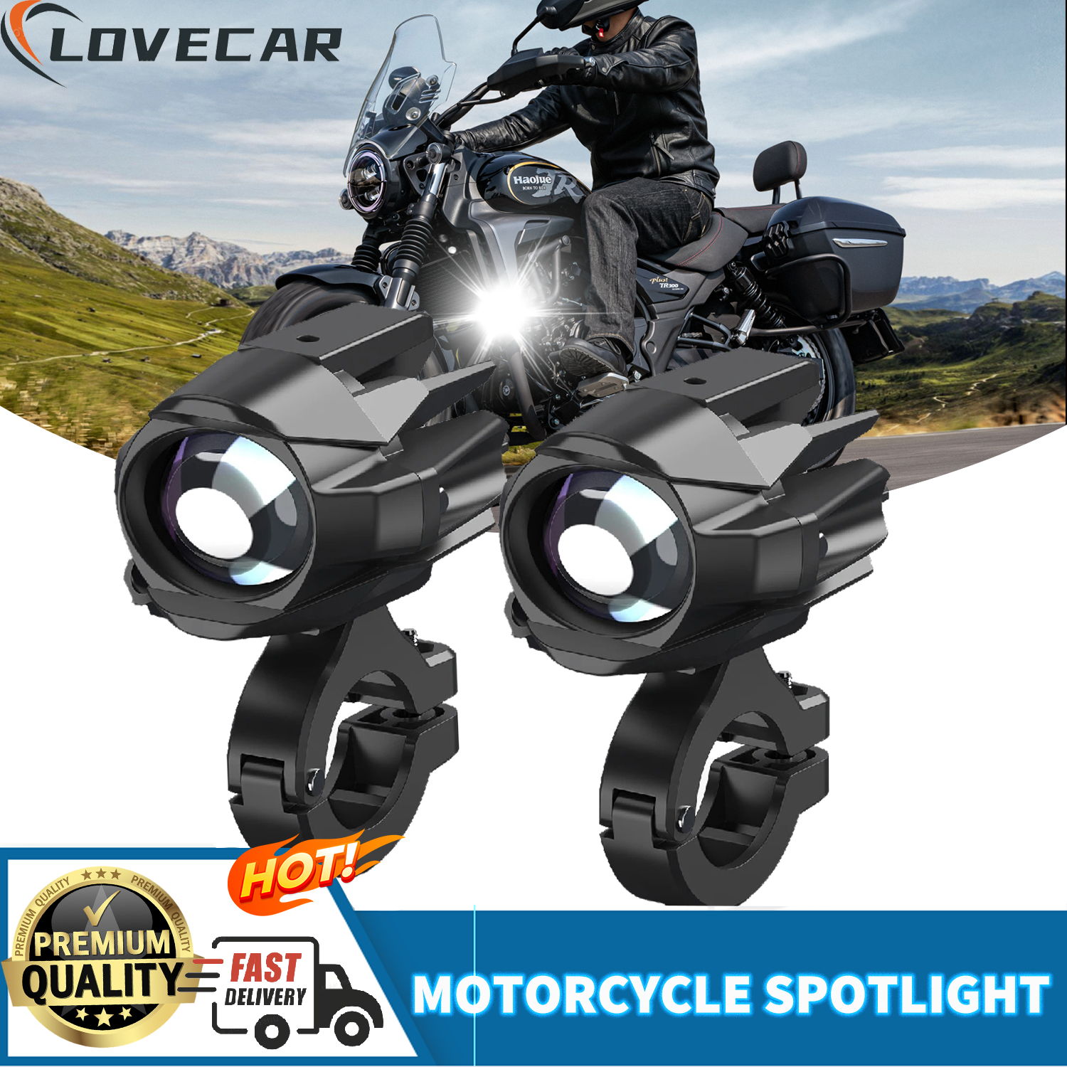 LED フォグランプ ATV ドライビングフォグライトデュアルフロントフォグスポットライトスーパー BMW ホンダ、ヤマハ、スズキ 4x4 ATV トラックバイク SUV