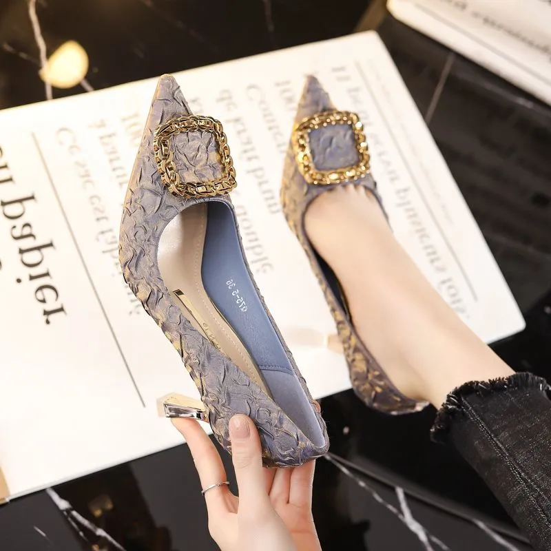 zapatos de mujer 女性ファッション軽量紫春