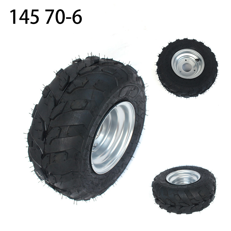 6 インチリム 145/70-6 オフロードホイールタイヤ 49cc 50cc 110cc 電動 ATV スクーターバギーゴーカートバイク車両部品用