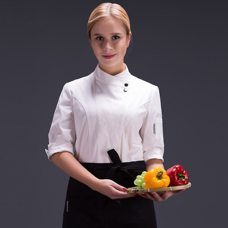 食品シェフキッチンジャケット白ホテル制服夏レストランウェイター作業服衣類女性のキッチンジャケット