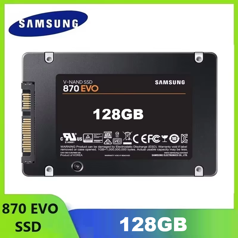サムスン 870 EVO SSD 128 ギガバイト SATA3 2.5 インチ内部ソリッドステートディスク HDD ハードドライブラップトップデスクトップ日常ユーザー PC MLC ディスコデュロ