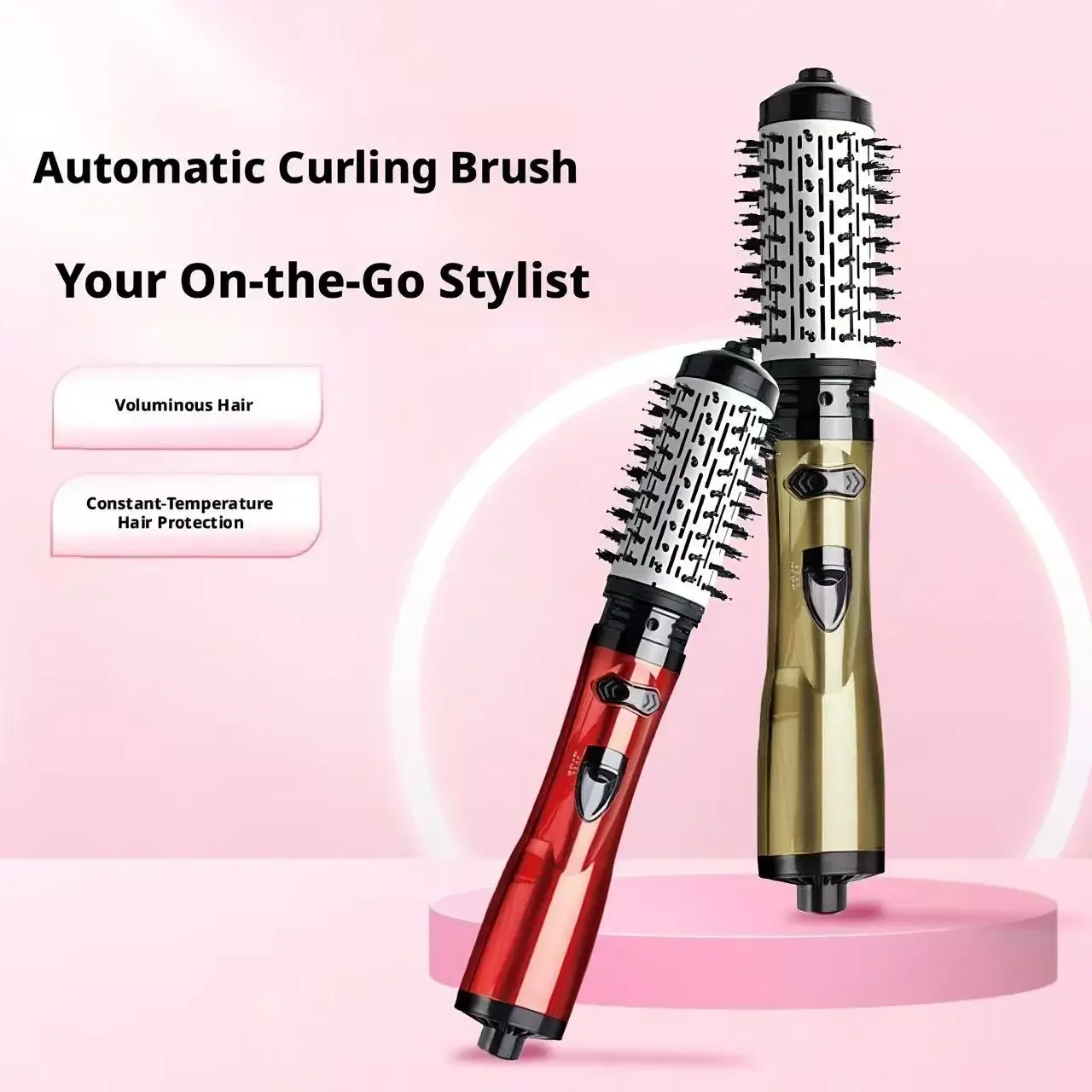ヘアドライヤーブラシワンステップ熱風スタイラー自動回転火傷防止恒温ストレートヘアアイロン家庭用