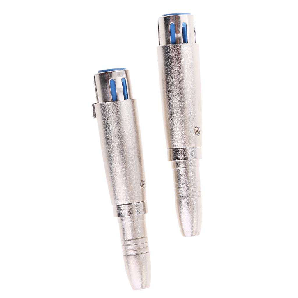 2 パック XLR 3 ピン メス - 1/4 インチ 6.35mm メス オーディオ マイク アダプター