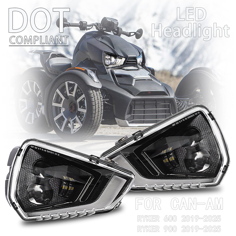 ドット LED ヘッドライトヘッドランプ Can Am ライカー 600 900 ラリースポーツ 2019-2025 Can-Am ATV ウインカー付き DRL 710008173 710008174