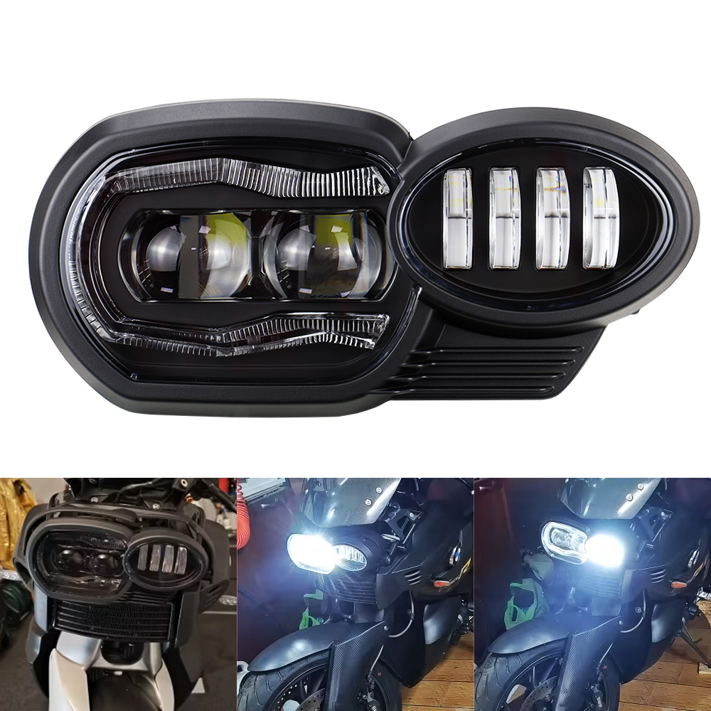 LED ヘッドライト フロント ハイ/ロービーム DRL ライト BMW K1200R 2005-2009 / K1300R 2010-2013用