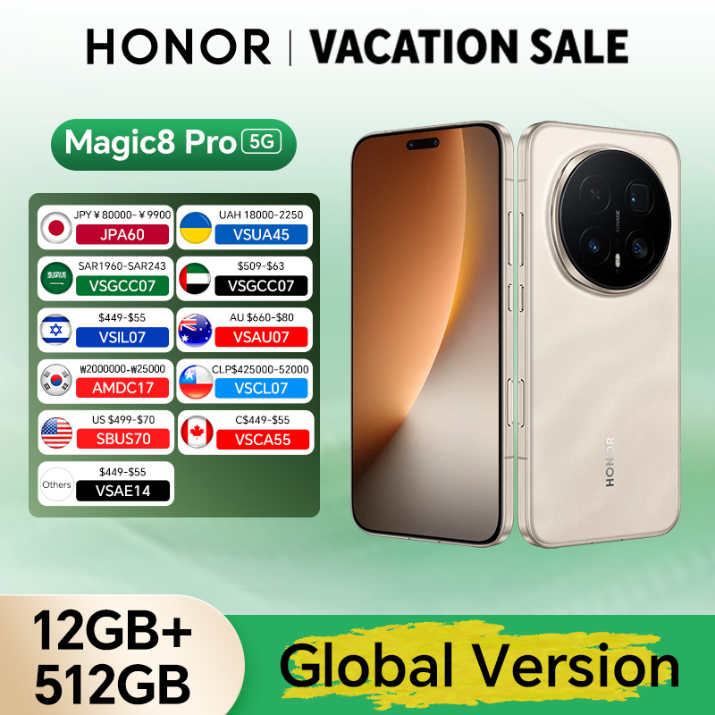 グローバルバージョン HONOR Magic8 Pro 5G 12GB 512GB 6.71 ''120Hz OLED ディスプレイ 200MP カメラ 7100mAh 100W スーパーチャージ