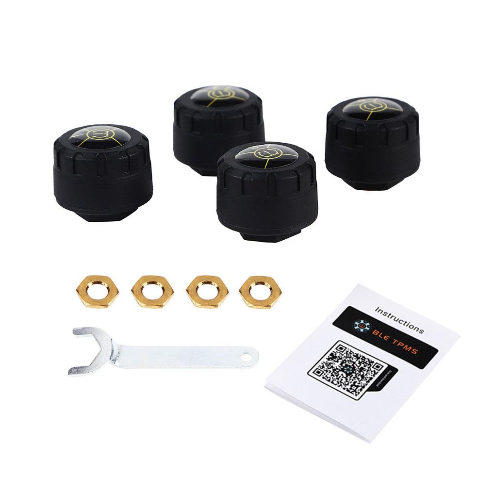 オートバイ TPMS 2/4 センサー Bluetooth 5.1 タイヤ空気圧監視システム Android/iOS 用タイヤ空気圧監視システム