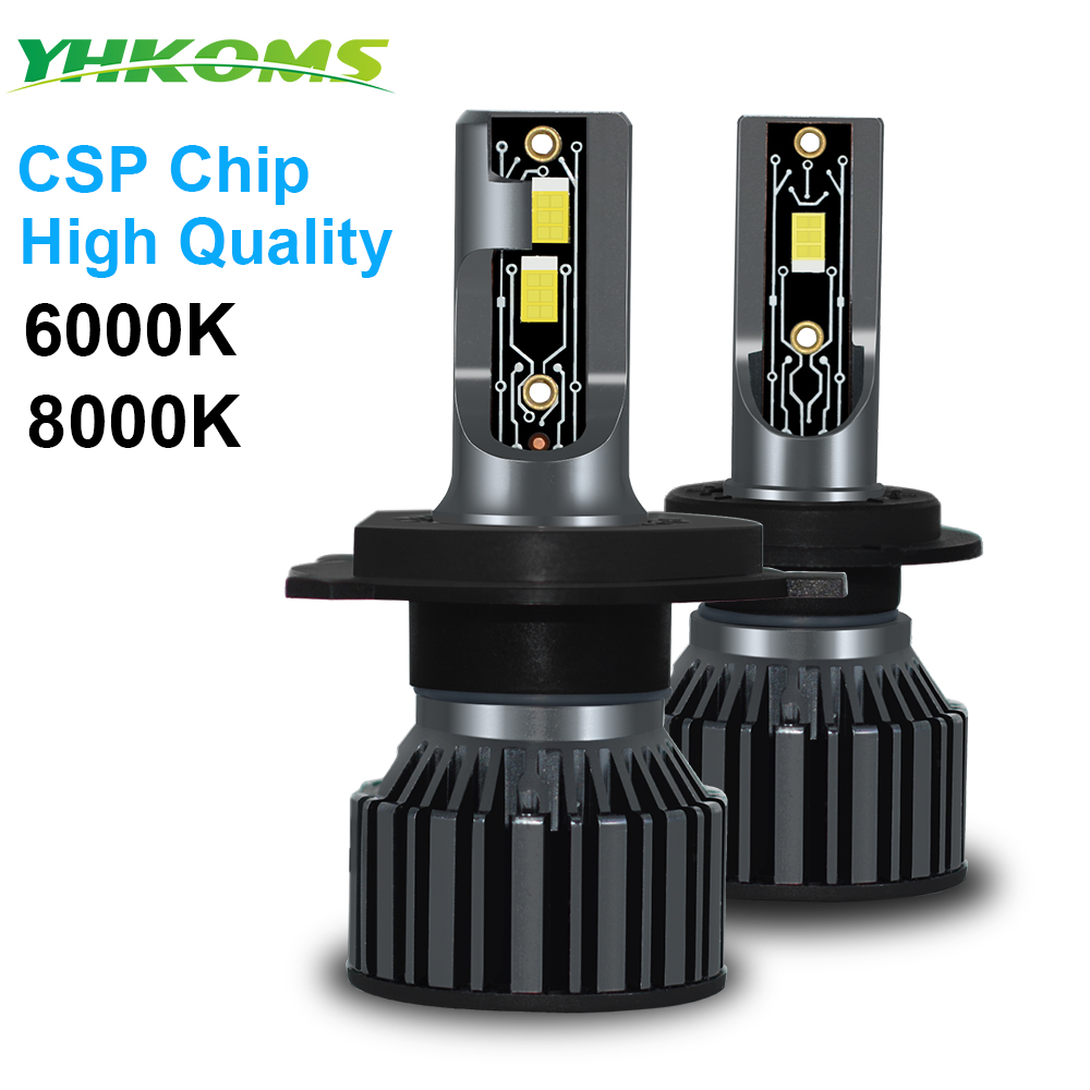 YHKOMS H4 H7 LED 20000LM CSP 車のヘッドライト H1 H8 H9 H11 LED 電球 H3 9005 9006 880 881 5202 9004 9007 H13 オートフォグ照明 12V