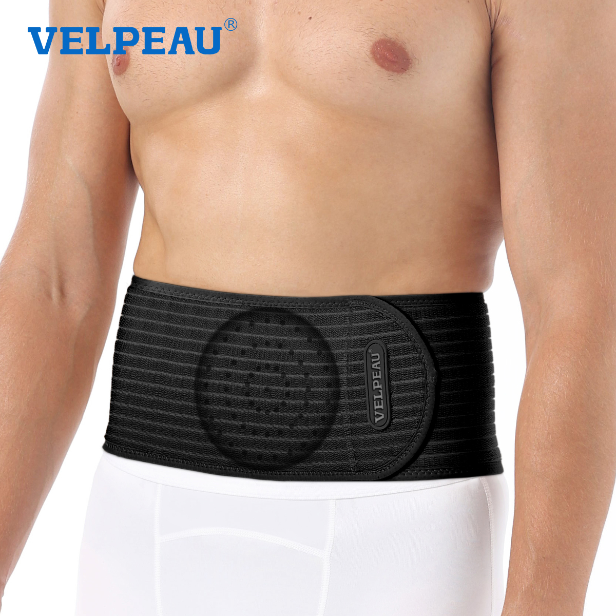 VELPEAU 臍ヘルニアベルト、みぞおち切開部およびへそヘルニア用、へそ腹部バインダー調整可能、滑り止め