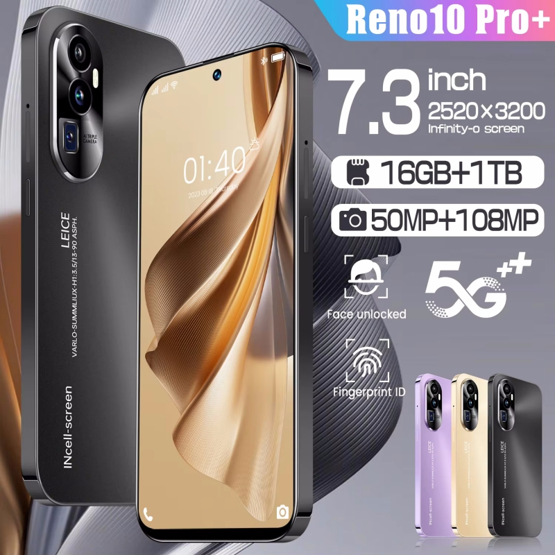 新しい Reno10 Pro 5G Snapdragon 7.3 HD ディスプレイ 8 Gen 2 Android デュアルカメラ 13 スマートフォン 16GB 1TB 7800mAh バッテリー 108MP 50MP BB10