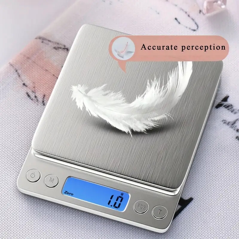 AccuWeight デジタル キッチン スケール ステンレススチール フード スケール LCD ディスプレイ付き 調理材料の正確な計量用 ダイエット