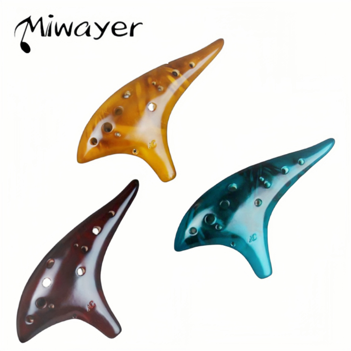 Miwayer Ocarina12 トーンアルト C 高品質オカリナクラシックフルート楽器初心者へのギフトに最適中国道