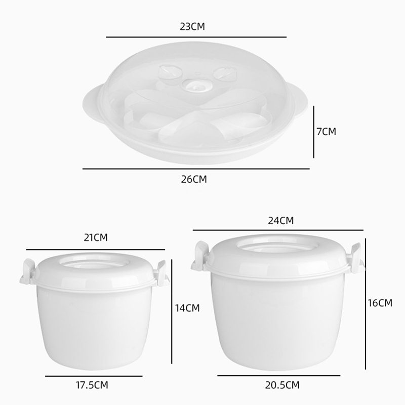 A56K 電子レンジ炊飯器多機能小型ランチ容器電子レンジ調理器具電子レンジ用 20.5x16x24cm