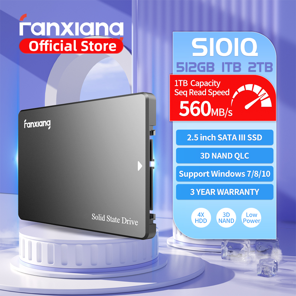Fanxiang SSD S101Q 2.5 インチ SATA SSD 256 ギガバイト 512 ギガバイト 1 テラバイト 2 テラバイト 560 メガバイト/秒ハードドライブ SATA3.0 内部ソリッドステートディスクデスクトップ PC 用