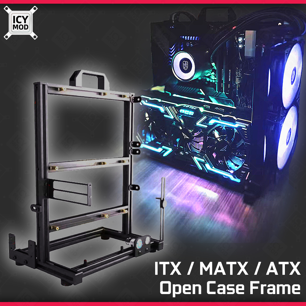 アルミフルオープンシャーシフレームはITX/MATX/ATX垂直シェルプレーヤーDIYシャーシPCIE3.0 GPU垂直設置MODをサポート