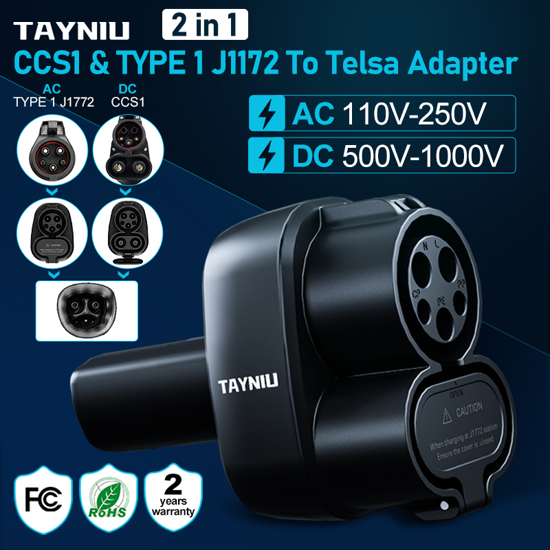TAYNIU AC DC 2 IN 1 EV 充電アダプタ CCS1 J1772 NACS 急速充電器コネクタテスラモデル 3 YSX 使用 CCS1 充電器