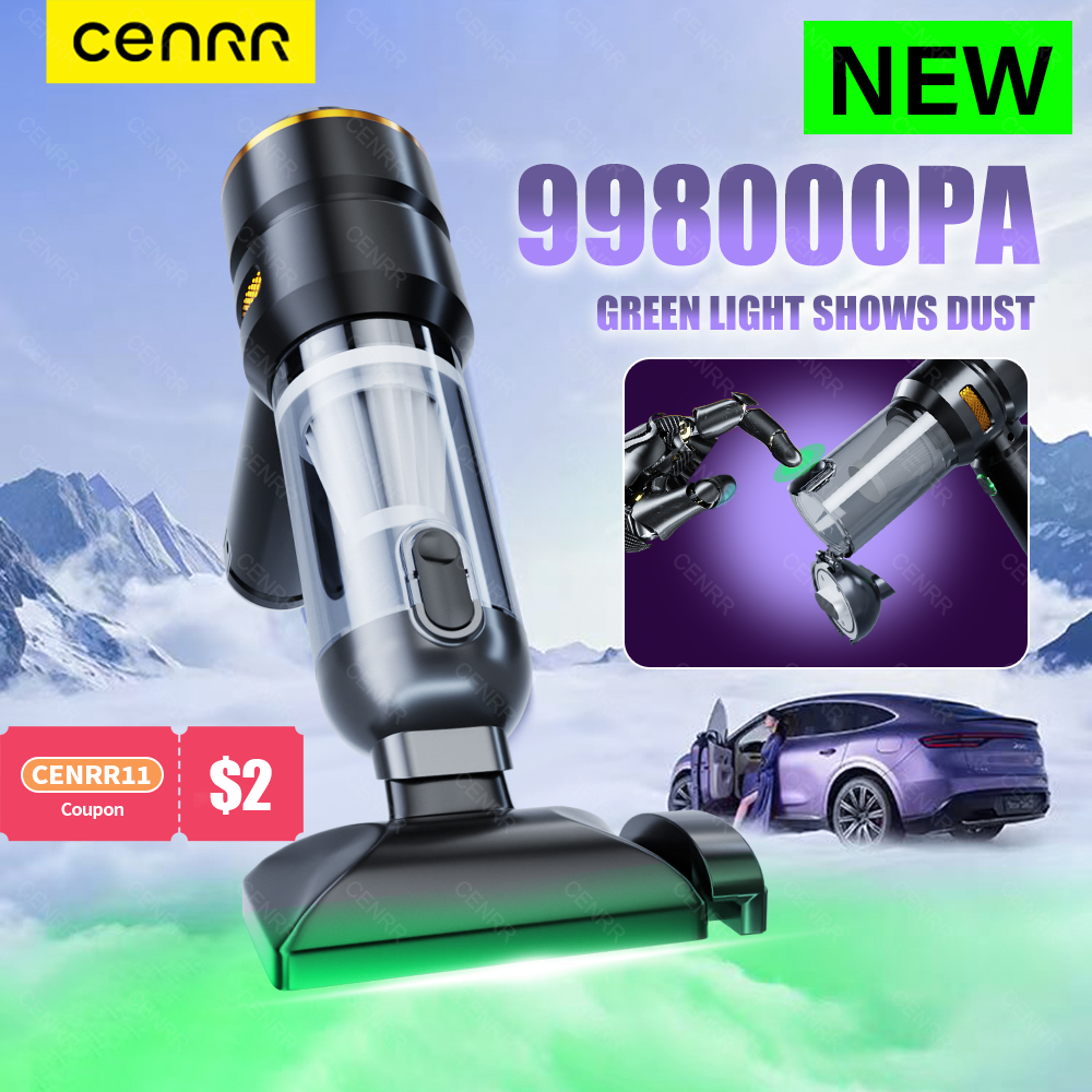 CENRR 998000PA 車用掃除機強力な吸引力強力なポータブルハンドヘルドカークリーナーダスト表示ランプエアガン