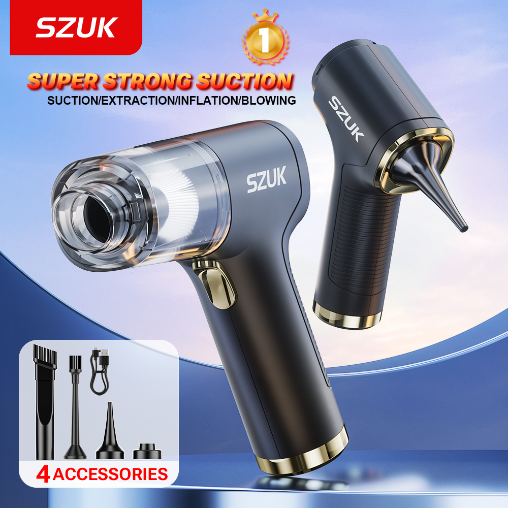 SZUK 2026 コードレスミニ掃除機ハンドヘルドポータブルクリーナー 17000PA 強力な送風機ワイヤレス車の掃除機 CarHome 用