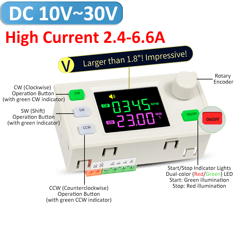SMD6 ステッピングモーター統合ドライブとコントローラー 42/57/86 ステッピングモーター DC 10 〜 30 V 6.6A パルス速度 PLC シリアル通信
