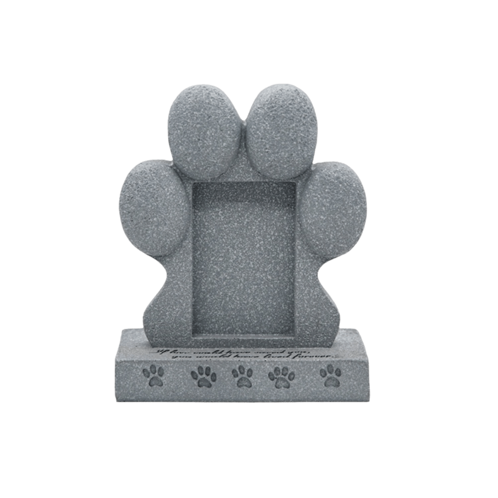 記念品樹脂ペットの墓石足跡デザインフォトフレーム犬の墓石耐久性のあるペットメモリアル石墓地