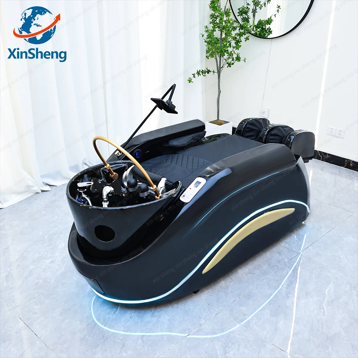 2025 プロフェッショナル電気マッサージベッドヘッドスパサロンマッサージテーブル洗髪燻蒸ベッド理髪店スマート家具