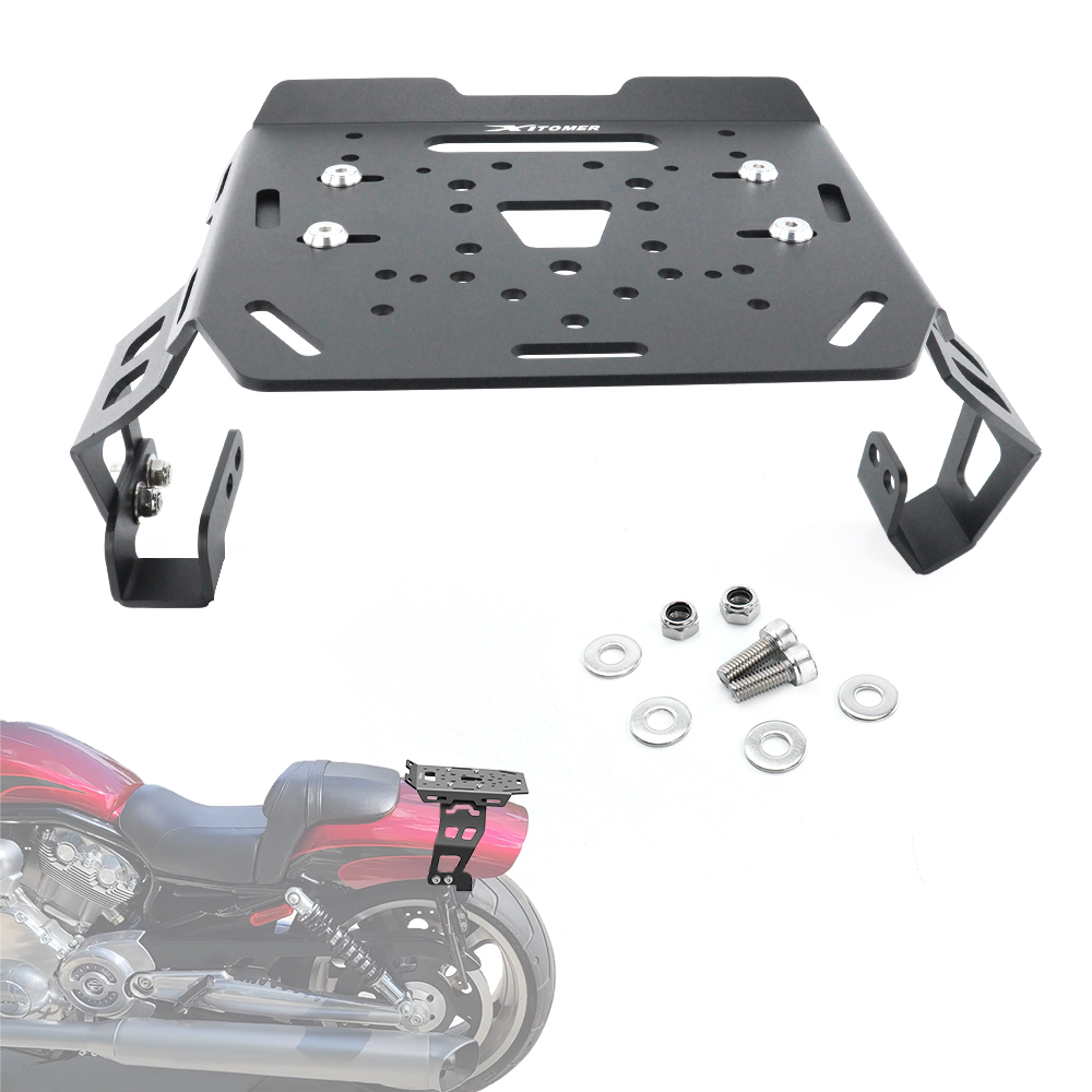 ハーレーダビッドソン V-ROD 2012-2014 2015 2016 2017 オートバイリア荷物ラックキャリアケーストップボックスサポートホルダーブラケット