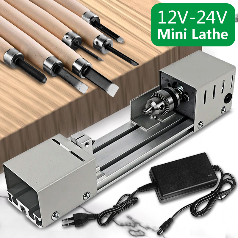 12-24V ミニ旋盤機ミニチュア仏パール旋盤 DIY 木工仏パール旋盤機木材ドリルロータリーツール