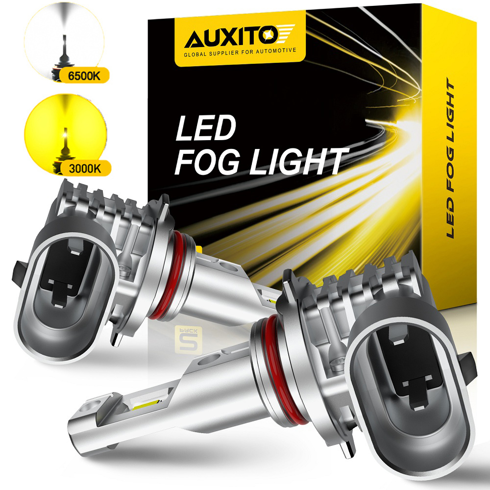 AUXITO 2x 2000LM H8 H11 H16JP H10 LED 電球フォグランプ Canbus エラーなし 6500K ホワイト 3000K ゴールデン DRL デイタイムランニングカーランプ 12V