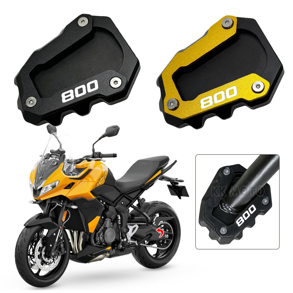 オートバイアクセサリー Tiger800 スポーツタイガースポーツ 800 2025-2026 足側スタンド引伸プレートパッドキックスタンド延長