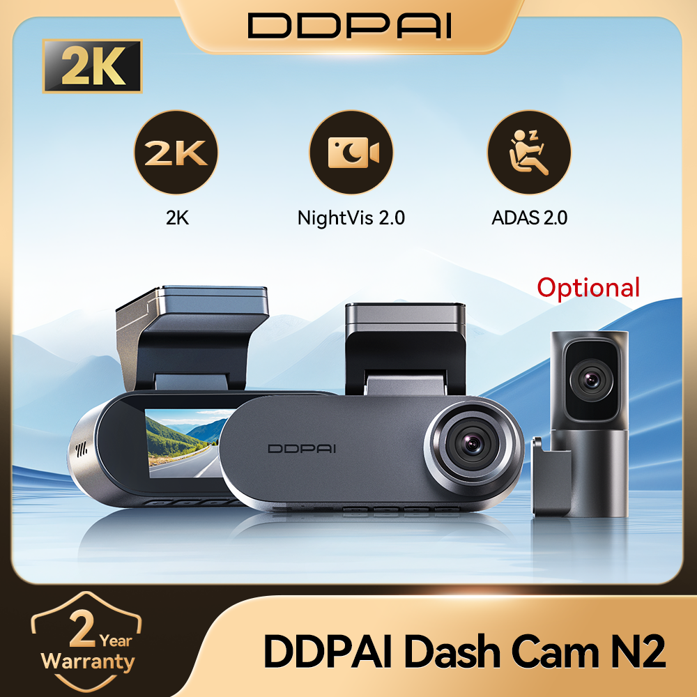 DDPAI N2 ダッシュカム 2K ナイトビジョン 24H 駐車モニター ADAS WiFi アプリ制御車 DVR 車カメラ