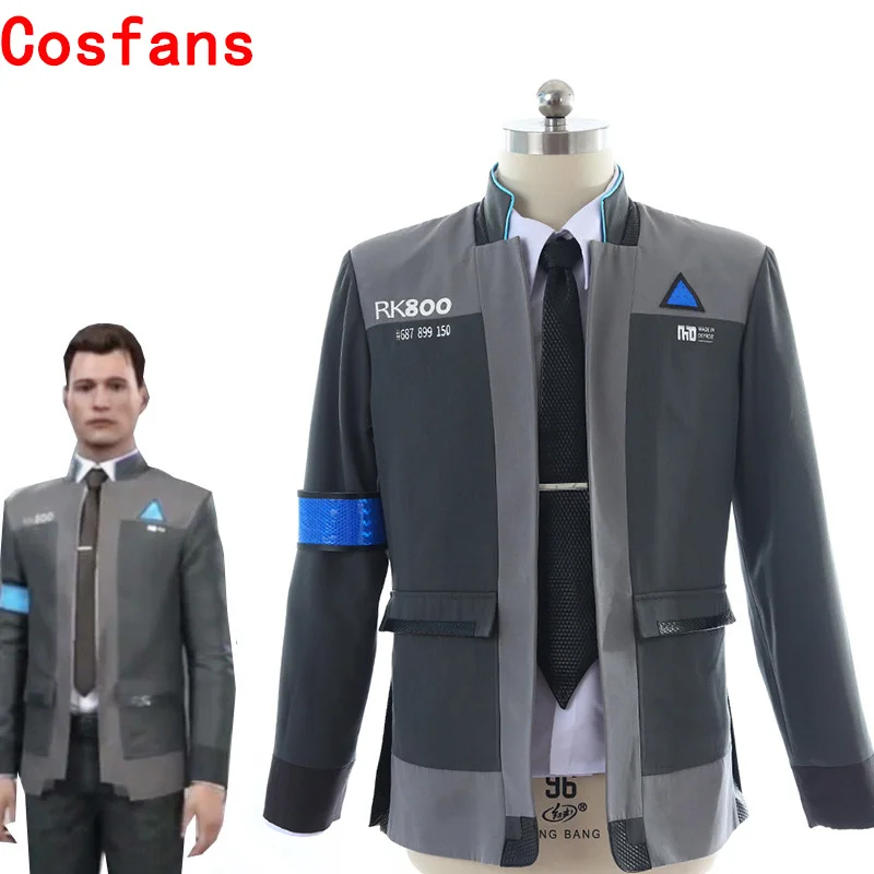 新しいゲームデトロイトなる人間コナー RK800 エージェント衣装タイトな制服 Unifrom カラ AX400 コスプレ衣装ハロウィン