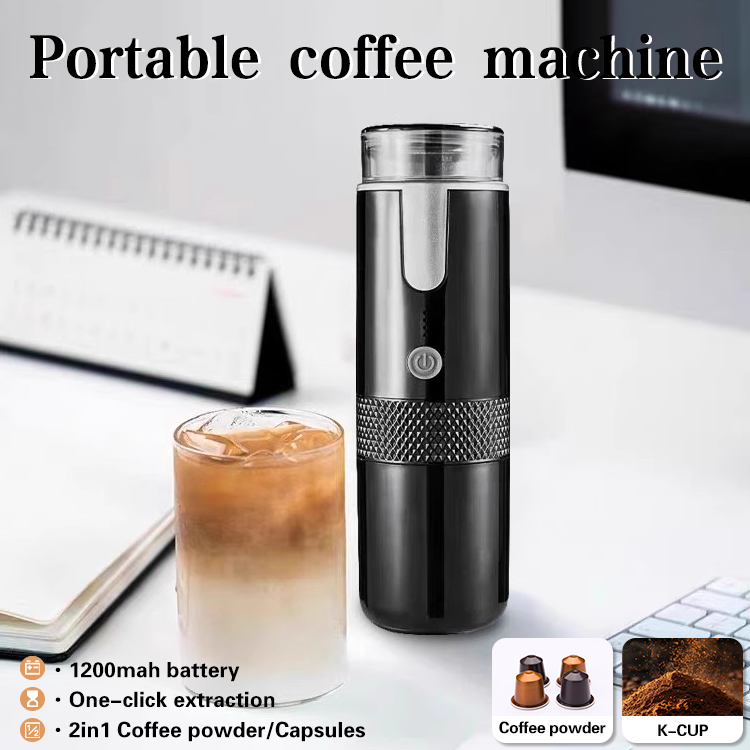 ポータブルカプセルコーヒーメーカー電動コーヒーメーカー挽いたコーヒーとKCUPカプセルコーヒー用熱機能なし