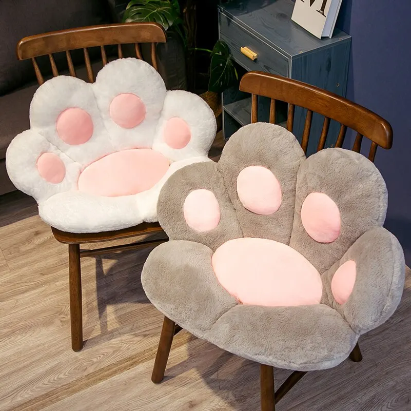 70*60 センチメートルかわいい猫の足ぬいぐるみかわいいソフトぬいぐるみフロアクッション椅子ソファ尻パッドホームルームの装飾オフィス昼寝人形