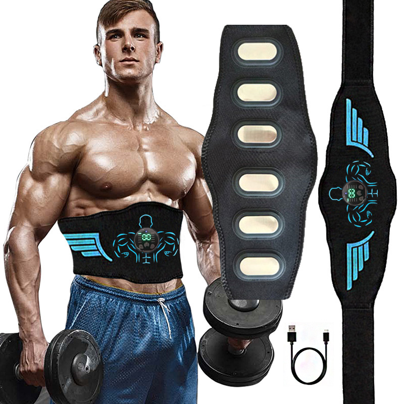 ABS トレーナー電気筋肉刺激装置 EMS 腹筋トナーベルトボディマッサージャーフィットネストレーニングエクササイザーホームジムワークアウト