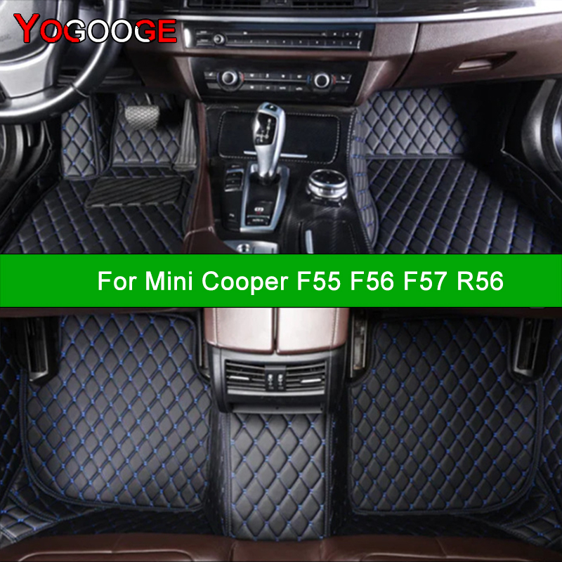 YOGOOGE カスタム車のフロアマットミニクーパー F55 F56 F57 R56 自動車カーペット Foot Coche Accessorie