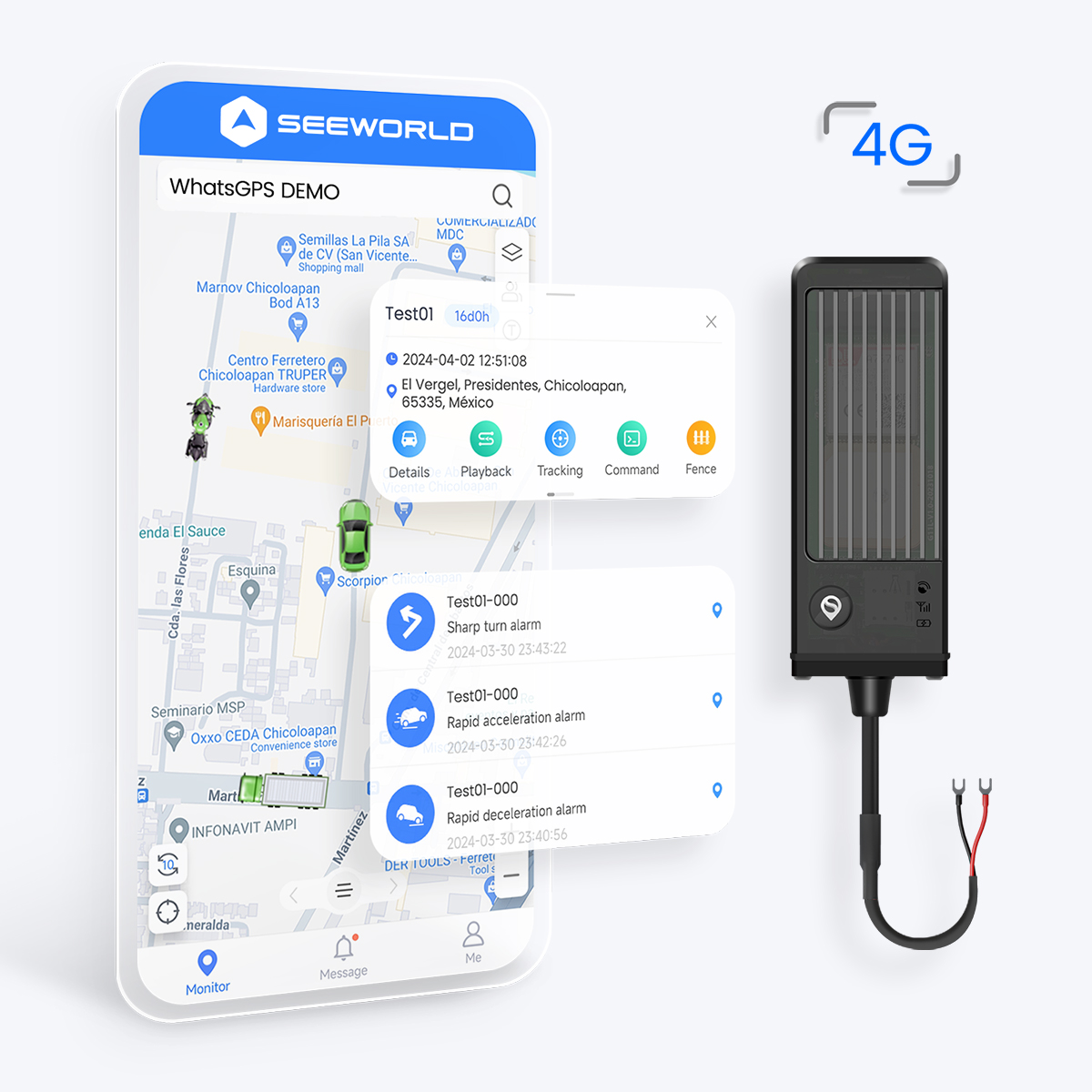 Wholesale Price China Waterproof Motorcycle GPS Navigator IoT Devices Real-Time Beidou IOS Android Apps Acc Detection 1-Year