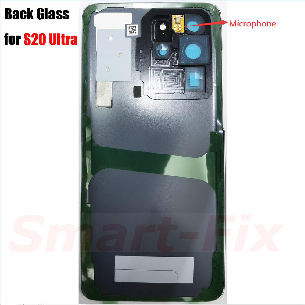 OEM ガラス交換用バックカバーケース SAM-S20 ウルトラバックカバーバックリアガラスハウジングとマイクカメラレンズ