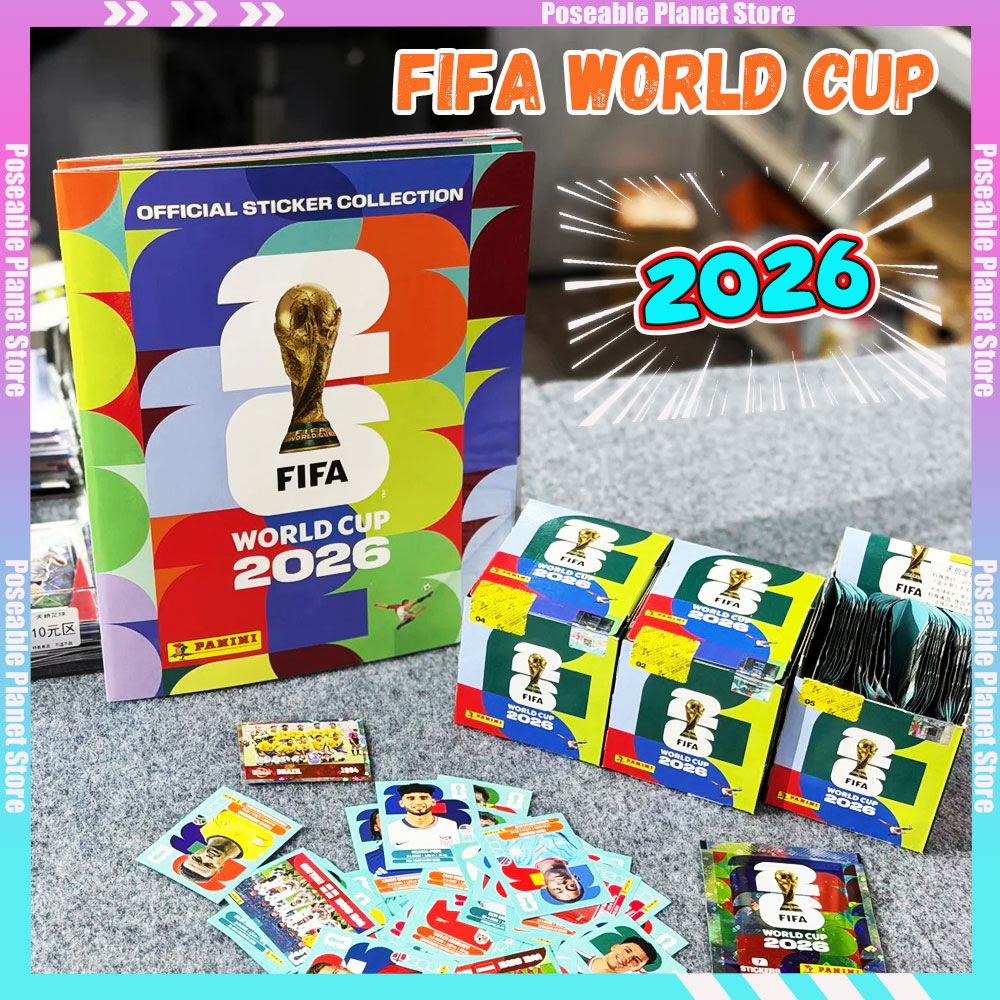 2026 本物の Panini 公式 FIFA ワールドカップ サッカー カード ステッカー パック