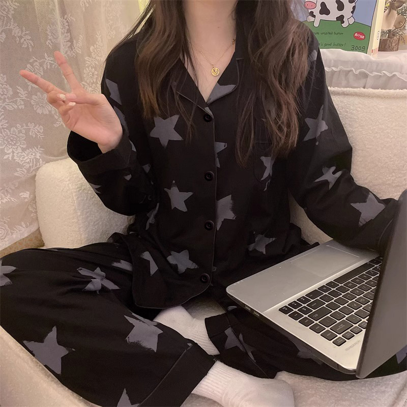 春と秋の新作レディース韓国パジャマホームウェアセット女子学生長袖パジャマシニア感覚のホームウェアセット
