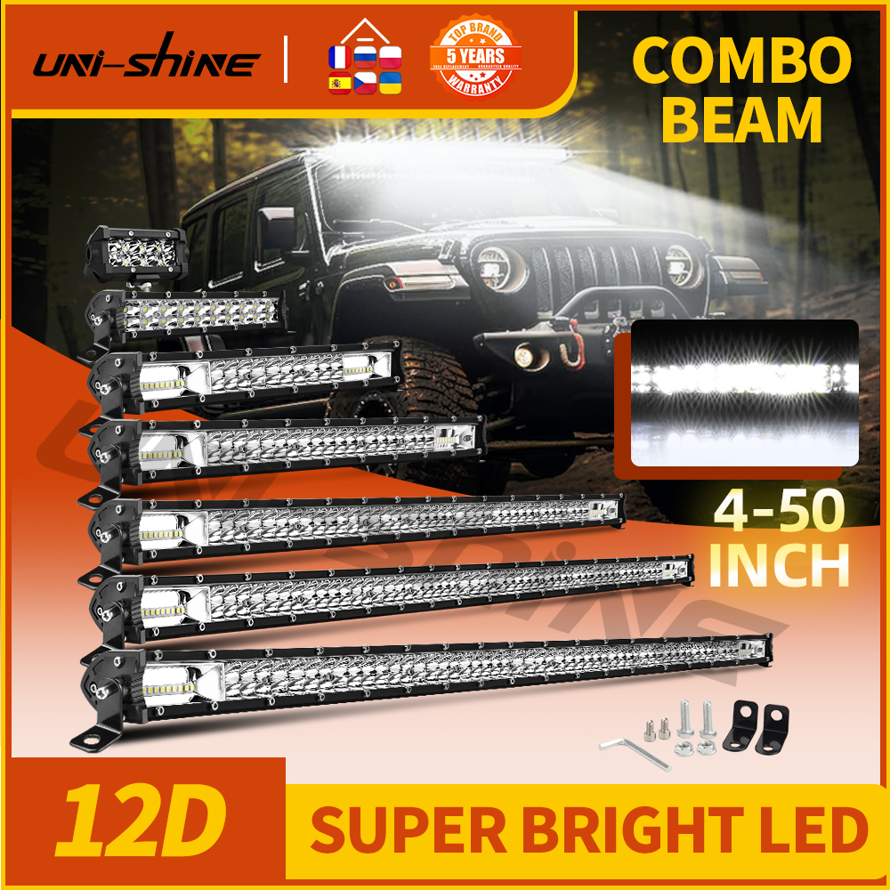 UNI-SHINE Led バーライトデュアル Led ワークライト 7 "14" 20" 26" 32" 38" 44"50" コンボビーム SUV ATV ピックアップトラック車 4x4 オフロード LE