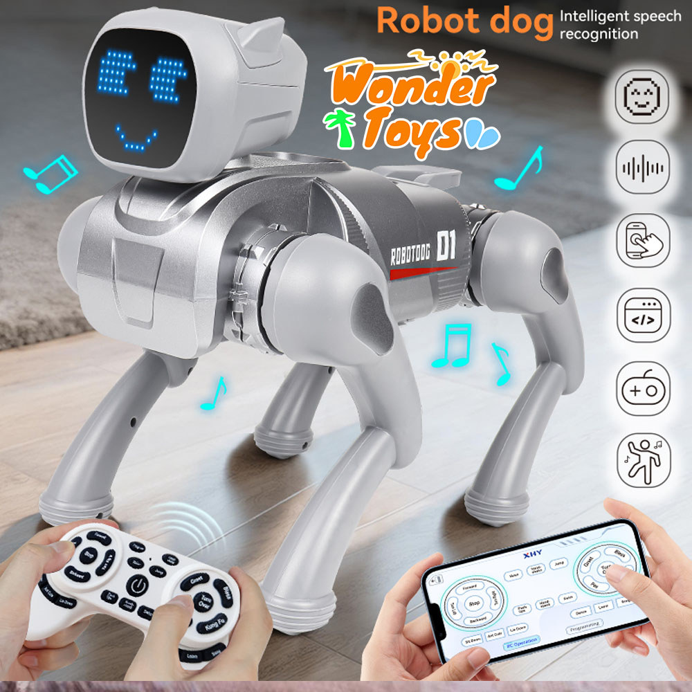スマートロボット犬アプリ 2.4 グラムリモートコントロールおもちゃシミュレーション子犬インテリジェント機械犬音声対話プログラミングおもちゃ