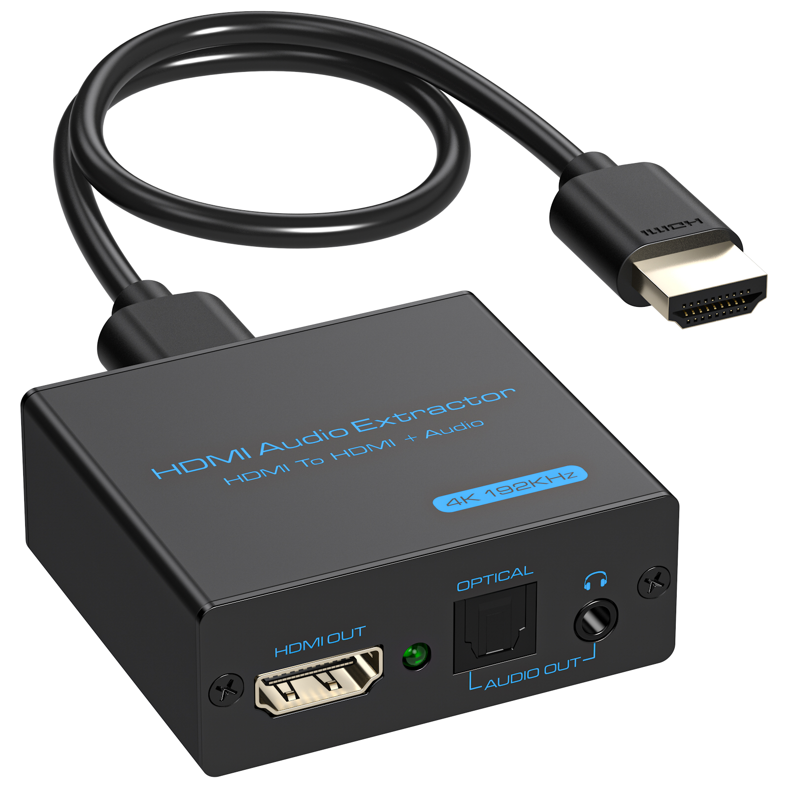 HDMI オーディオ エクストラクター 4K@60Hz、HDMI から光 SPDIF 3.5mm AUX オーディオ コンバーター DTS 5.1/ドルビー/PCM をサポート TV PC プロジェクター用